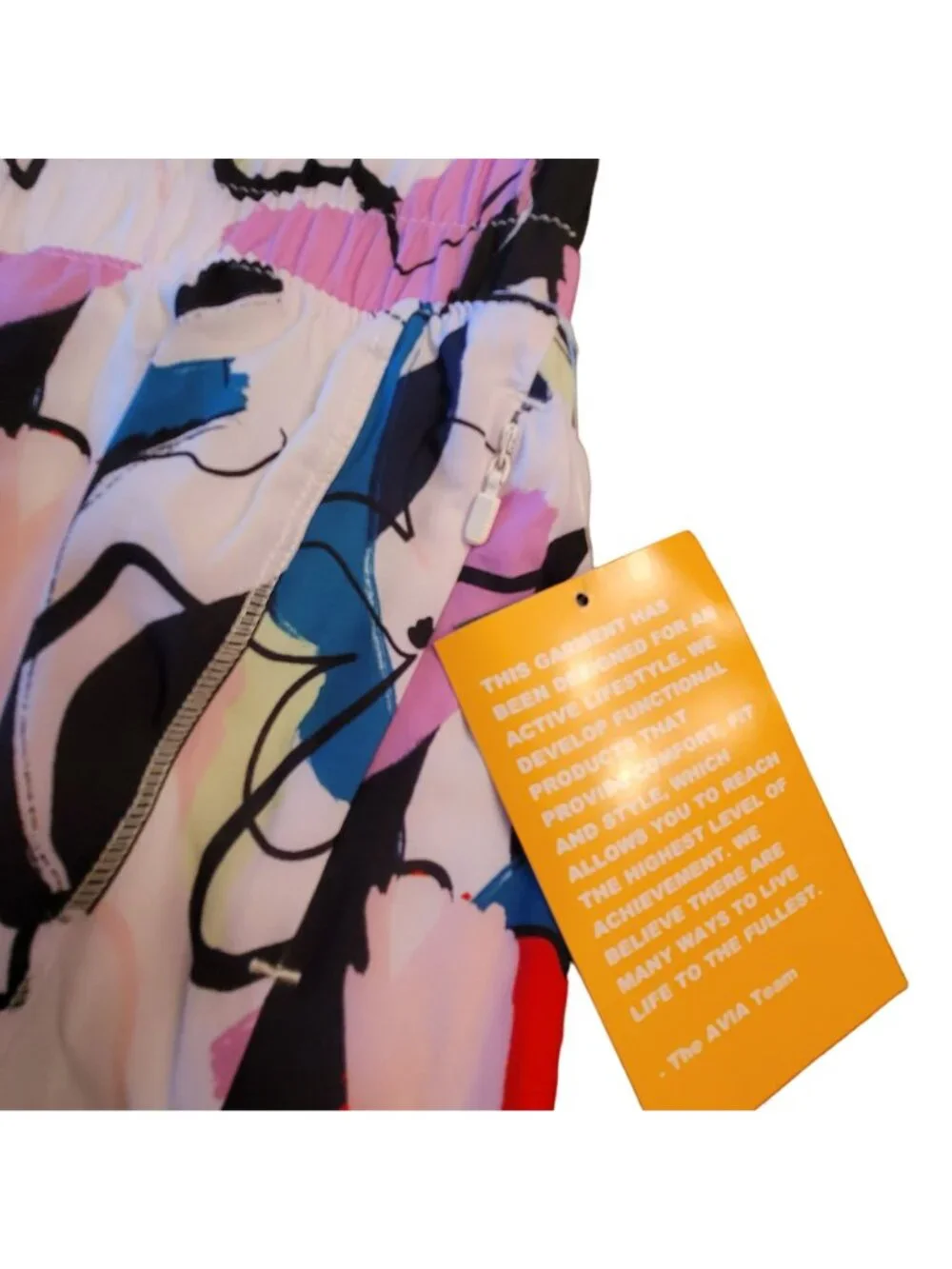 Avia Running Shorts Multicolor Design With Pockets Womans Small 4/6 LR100